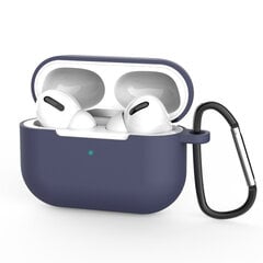 Case for AirPods Pro silicone soft case for headphones + keychain carabiner pendant blue (case D) (Light blue || Blue) hind ja info | Kõrvaklapid | kaup24.ee