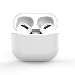 Case for AirPods Pro silicone soft cover for headphones white (case C) (White) hind ja info | Kõrvaklappide tarvikud | kaup24.ee