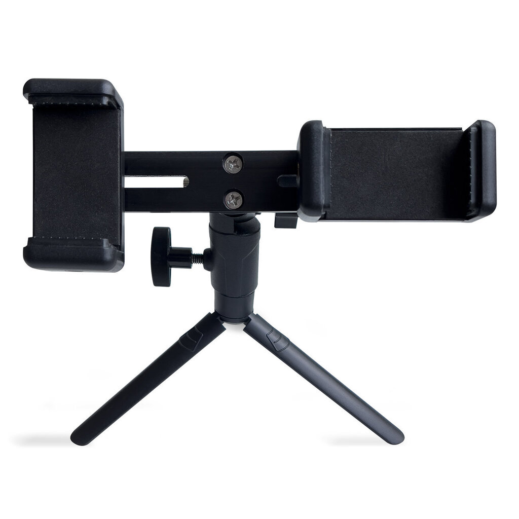 Dual adjustable smartphone holder with tripod black (E-type live dual camera) цена и информация | Mobiiltelefonide hoidjad | kaup24.ee