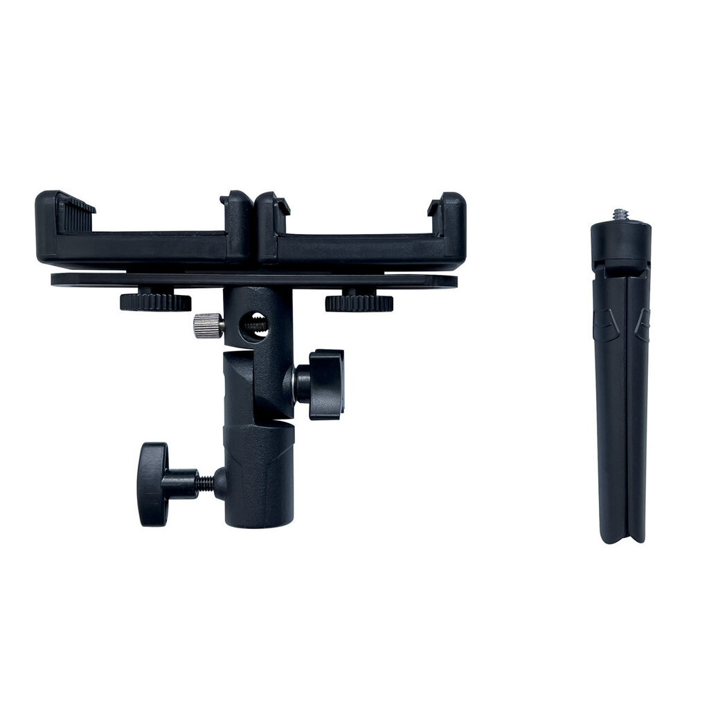 Dual adjustable smartphone holder with tripod black (E-type live dual camera) hind ja info | Mobiiltelefonide hoidjad | kaup24.ee