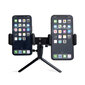 Dual adjustable smartphone holder with tripod black (E-type live dual camera) hind ja info | Mobiiltelefonide hoidjad | kaup24.ee