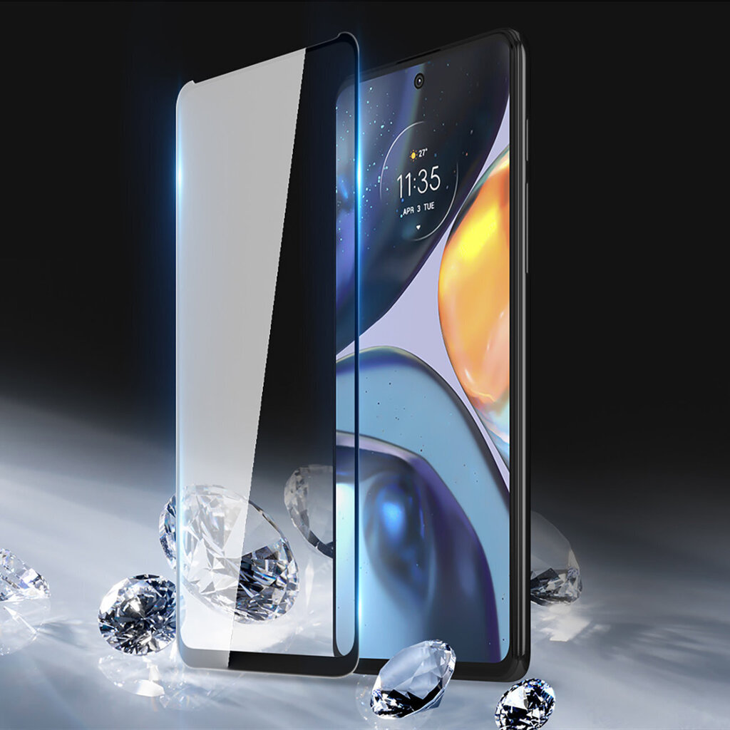 Dux Ducis 10D Tempered Glass 9H full screen tempered glass with frame Motorola Moto G22 black (case friendly) hind ja info | Ekraani kaitsekiled | kaup24.ee