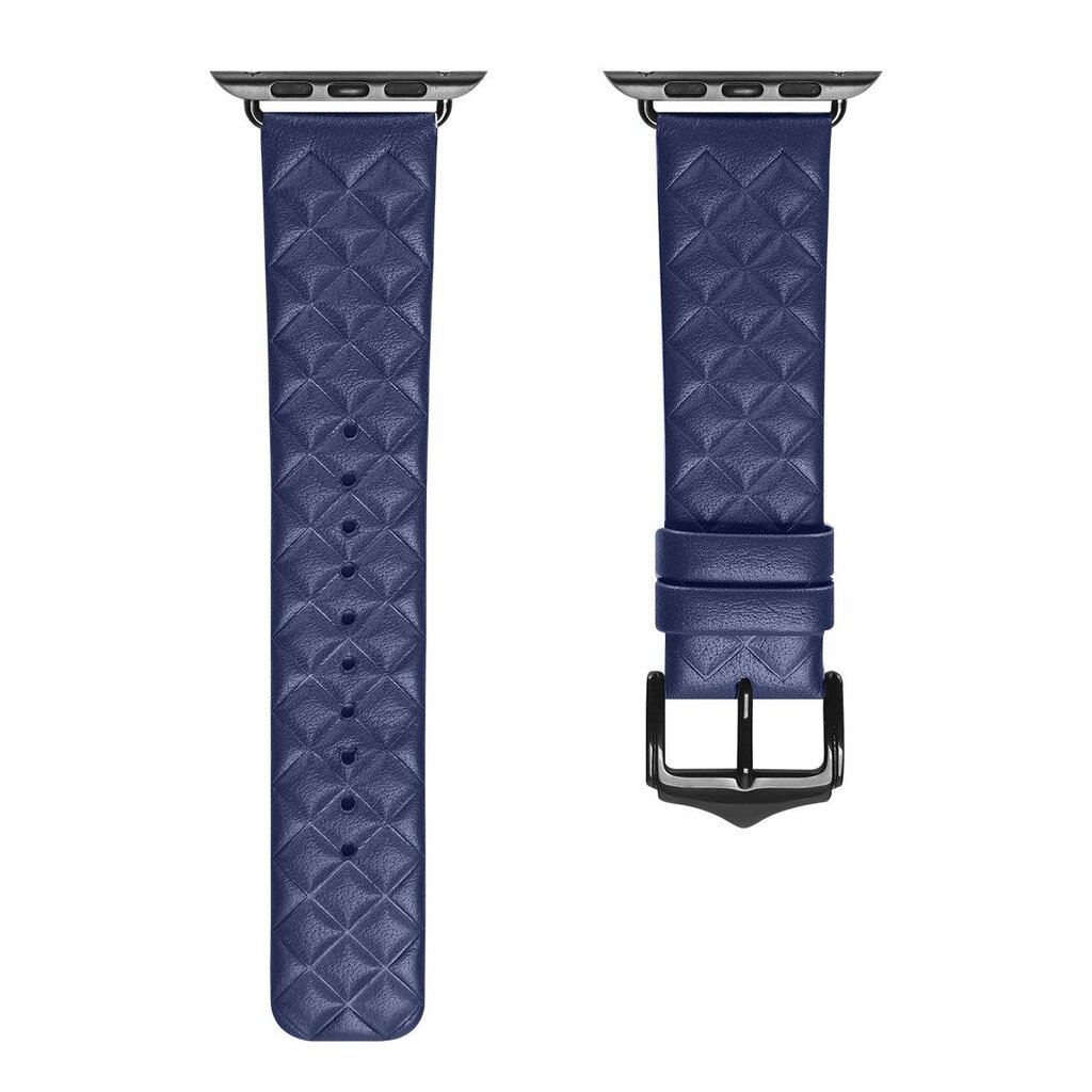 Dux Ducis Strap Leather Watch 7 Band 7/6/5/4/3/2 / SE (41/40 / 38mm) Wristband Bracelet Genuine Leather Bracelet Blue (Enland Version) (Blue) цена и информация | Nutikellade ja nutivõrude tarvikud | kaup24.ee