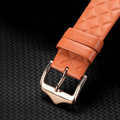 Dux Ducis Strap Leather Watch 7 Band 7/6/5/4/3/2 / SE (45/44 / 42mm) Wristband Bracelet Genuine Leather Bracelet Orange (Enland Version) (Orange) цена и информация | Аксессуары для смарт-часов и браслетов | kaup24.ee