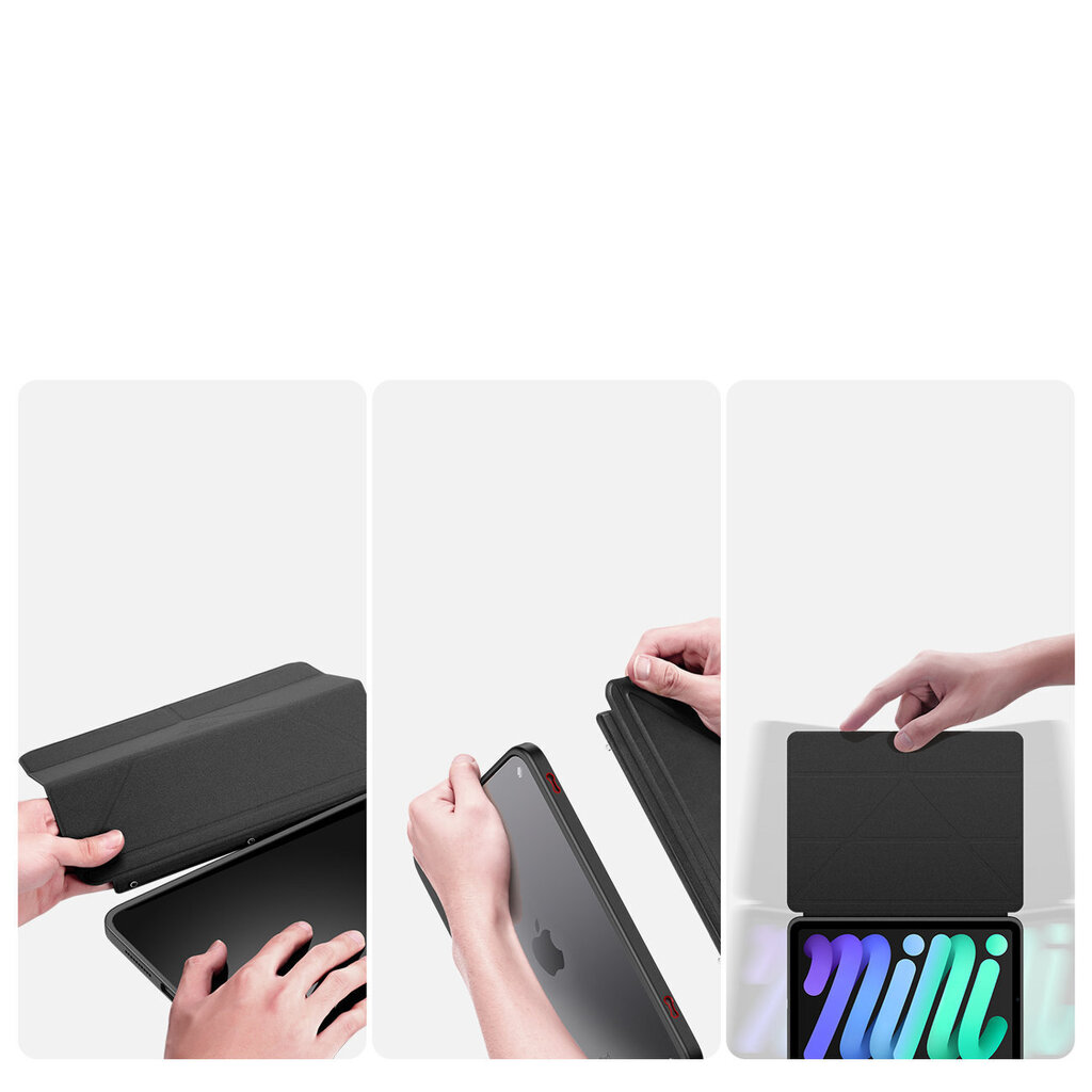 Dux Ducis Magi case for iPad mini 2021 smart cover with stand and storage for Apple Pencil black (Black) цена и информация | Tahvelarvuti kaaned ja kotid | kaup24.ee