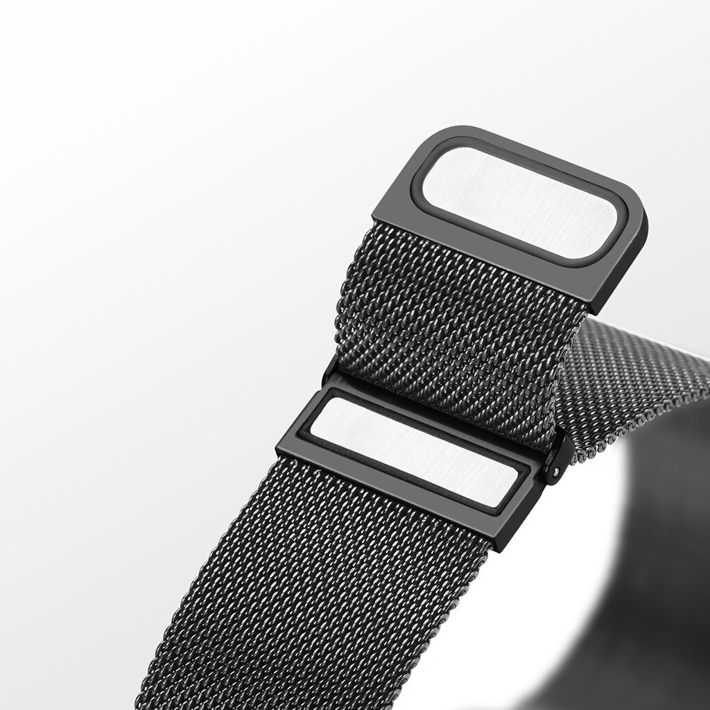 Dux Ducis Magnetic Strap Wristband for Samsung Galaxy Watch / Huawei Watch / Honor Watch (20mm band) Magnetic Wristband Black (Milanese Version) (Black) цена и информация | Nutikellade ja nutivõrude tarvikud | kaup24.ee