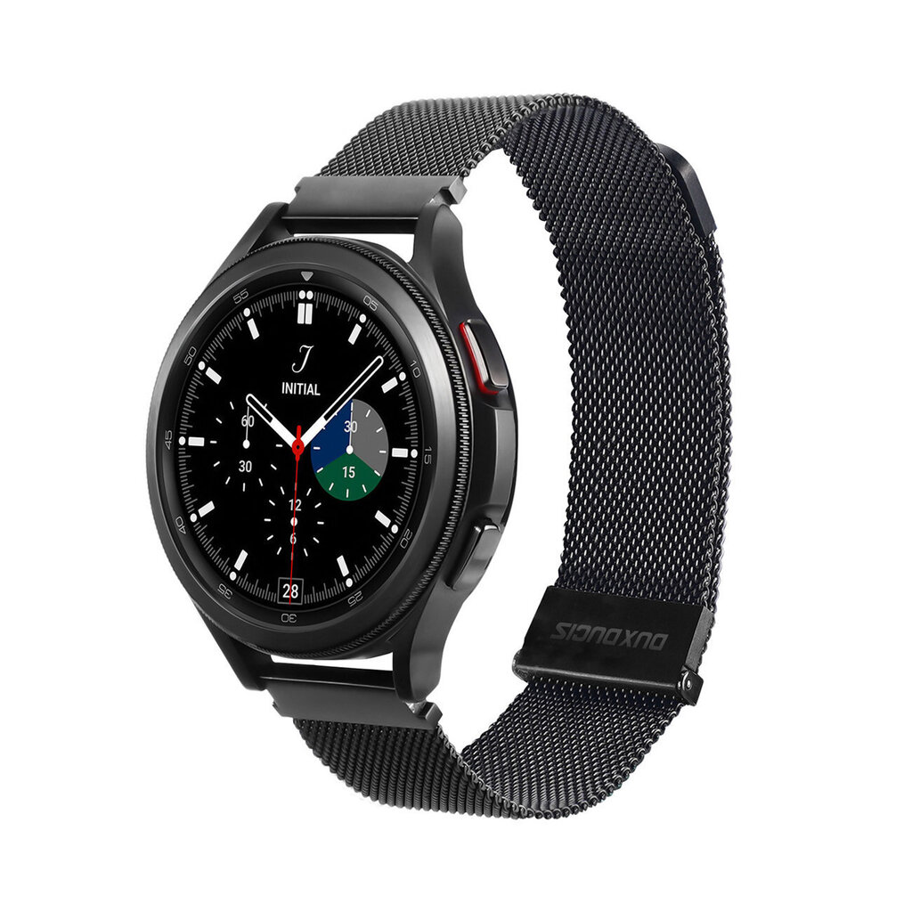 Dux Ducis Magnetic Strap Wristband for Samsung Galaxy Watch / Huawei Watch / Honor Watch (20mm band) Magnetic Wristband Black (Milanese Version) (Black) цена и информация | Nutikellade ja nutivõrude tarvikud | kaup24.ee