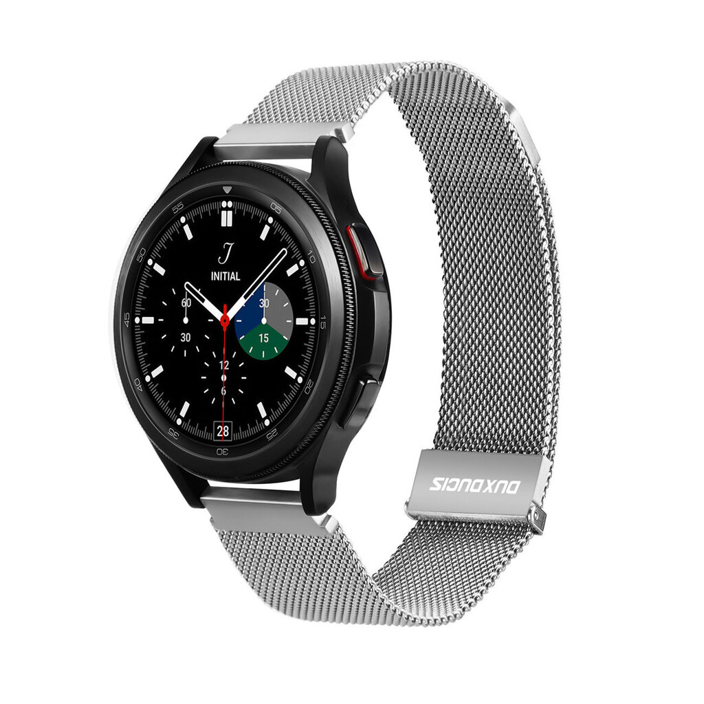 Dux Ducis Magnetic Strap Wristband for Samsung Galaxy Watch / Huawei Watch / Honor Watch (20mm band) Magnetic Wristband Silver (Milanese Version) (Silver) hind ja info | Nutikellade ja nutivõrude tarvikud | kaup24.ee