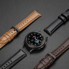 Dux Ducis Leather Strap Strap For Samsung Galaxy Watch / Huawei Watch / Honor Watch / Xiaomi Watch (22mm band) Leather Wristband Dark Brown (Business Version) (Ciemnobrązowy) цена и информация | Аксессуары для смарт-часов и браслетов | kaup24.ee