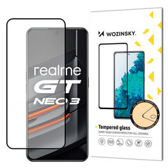 Wozinsky Super Tough Full Glue Tempered Glass Full Screen With Frame Case Friendly Realme GT Neo 3 Black hind ja info | Ekraani kaitsekiled | kaup24.ee