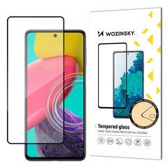 Wozinsky Super Tough Full Glue Tempered Glass Full Screen With Frame Case Friendly Samsung Galaxy M53 5G Black цена и информация | Защитные пленки для телефонов | kaup24.ee