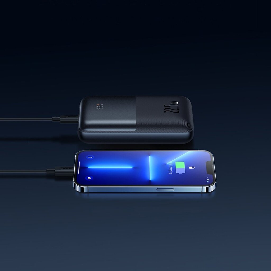 Baseus Baseus Pro 20000mAh 22.5W Blue Powerbank with USB Type A - USB Type C 3A 0.3m cable (PPBD040303) (Blue) hind ja info | Akupangad | kaup24.ee