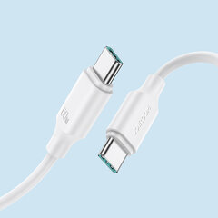 Joyroom cable USB-C - USB-C 480Mb / s 60W 1m white (S-CC060A9) (White) цена и информация | Кабели для телефонов | kaup24.ee