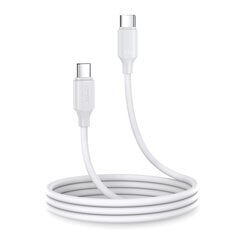Joyroom cable USB-C - USB-C 480Mb / s 60W 1m white (S-CC060A9) (White) hind ja info | Mobiiltelefonide kaablid | kaup24.ee