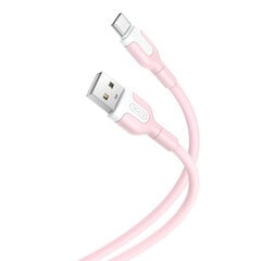 XO cable NB212 USB - USB-C 1,0 m 2,1A pink цена и информация | Кабели и провода | kaup24.ee