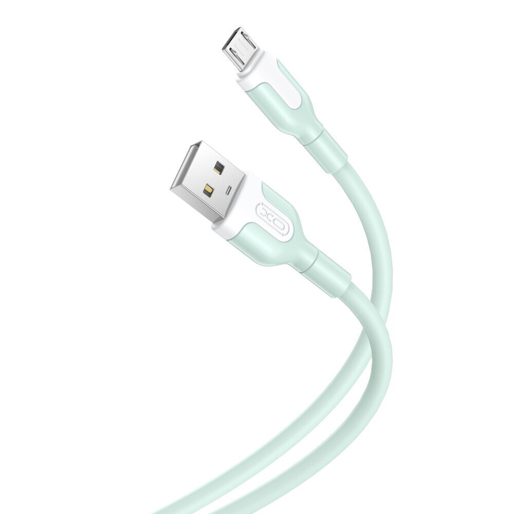 XO cable NB212 USB - microUSB 1,0 m 2,1A green hind ja info | Kaablid ja juhtmed | kaup24.ee