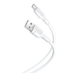 XO cable NB212 USB - microUSB 1,0 m 2,1A white цена и информация | Кабели и провода | kaup24.ee
