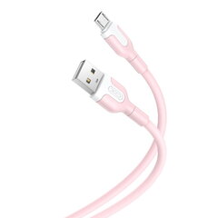 XO cable NB212 USB - microUSB 1,0 m 2,1A pink цена и информация | Кабели и провода | kaup24.ee