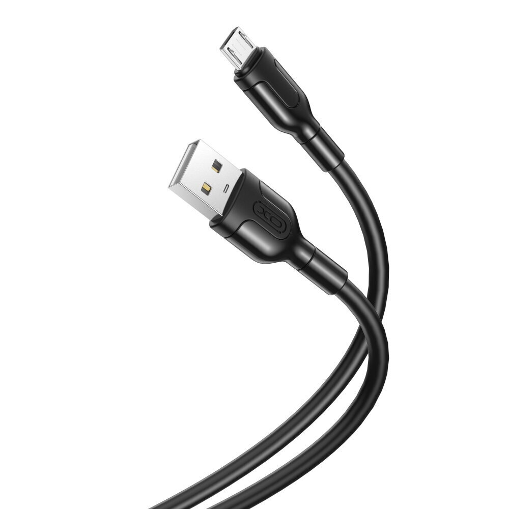 XO cable NB212 USB - microUSB 1,0 m 2,1A black hind ja info | Kaablid ja juhtmed | kaup24.ee