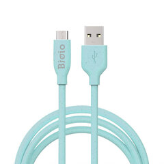 Bioio cable USB - microUSB 1,0 m 2,4A blue hind ja info | Mobiiltelefonide kaablid | kaup24.ee