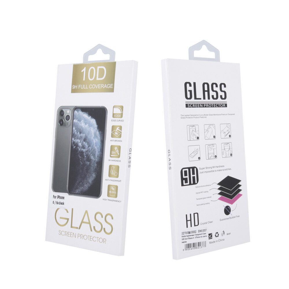 Tempered glass 10D for iPhone 7 Plus / 8 Plus black frame цена и информация | Ekraani kaitsekiled | kaup24.ee