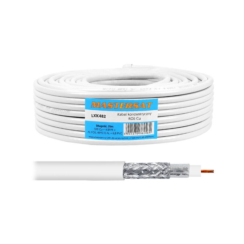 Coaxial cable 1Cu 48x0,12AL 25m цена и информация | Kaablid ja juhtmed | kaup24.ee