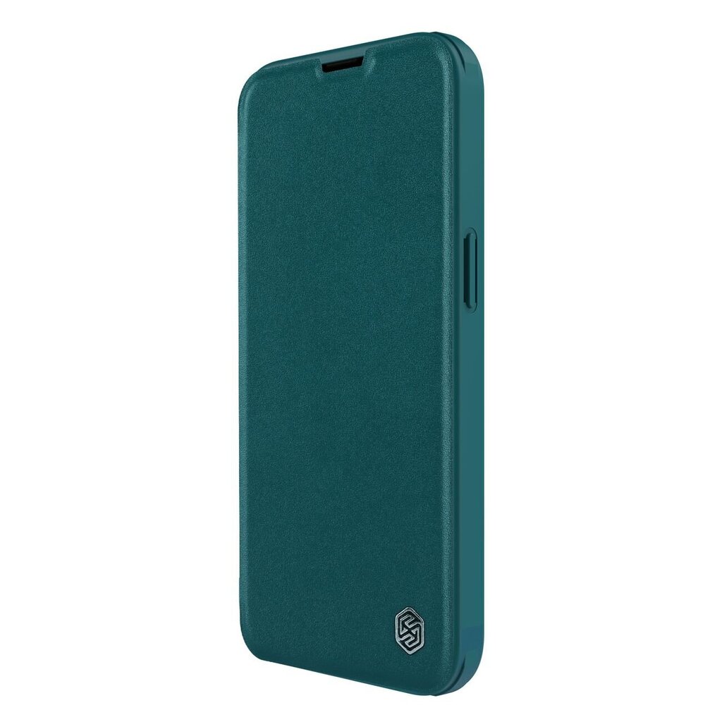 Nillkin Qin Pro Leather Case-plain leather iPhone 14 Plus 6.7 2022 Exuberant Green (Green) hind ja info | Telefoni kaaned, ümbrised | kaup24.ee