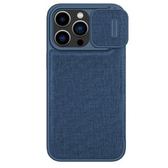 Nillkin Qin Cloth Pro Case Case For iPhone 14 Pro Camera Protector Holster Cover Flip Case Blue (Blue) цена и информация | Чехлы для телефонов | kaup24.ee