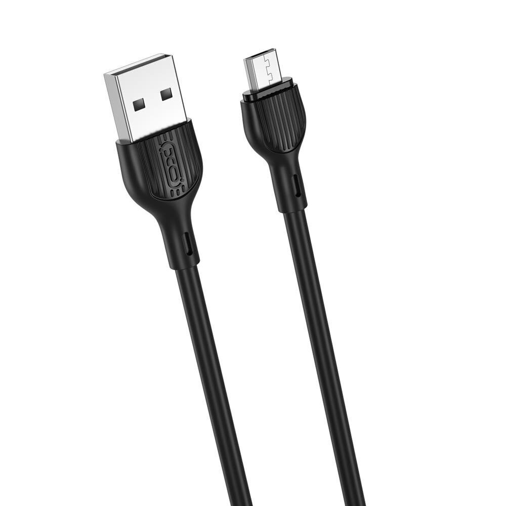 XO cable NB200 USB - microUSB 2,0m 2.1A black цена и информация | Kaablid ja juhtmed | kaup24.ee