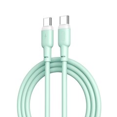 XO cable NB208B PD USB-C - USB-C 1,0m 60W green цена и информация | Кабели и провода | kaup24.ee