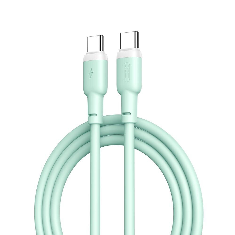 XO cable NB208B PD USB-C - USB-C 1,0m 60W green цена и информация | Kaablid ja juhtmed | kaup24.ee