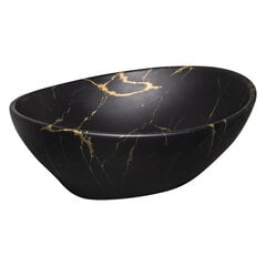 Keraamiline valamu Kerra KR-707 Marble BL/G hind ja info | Kraanikausid, valamud | kaup24.ee