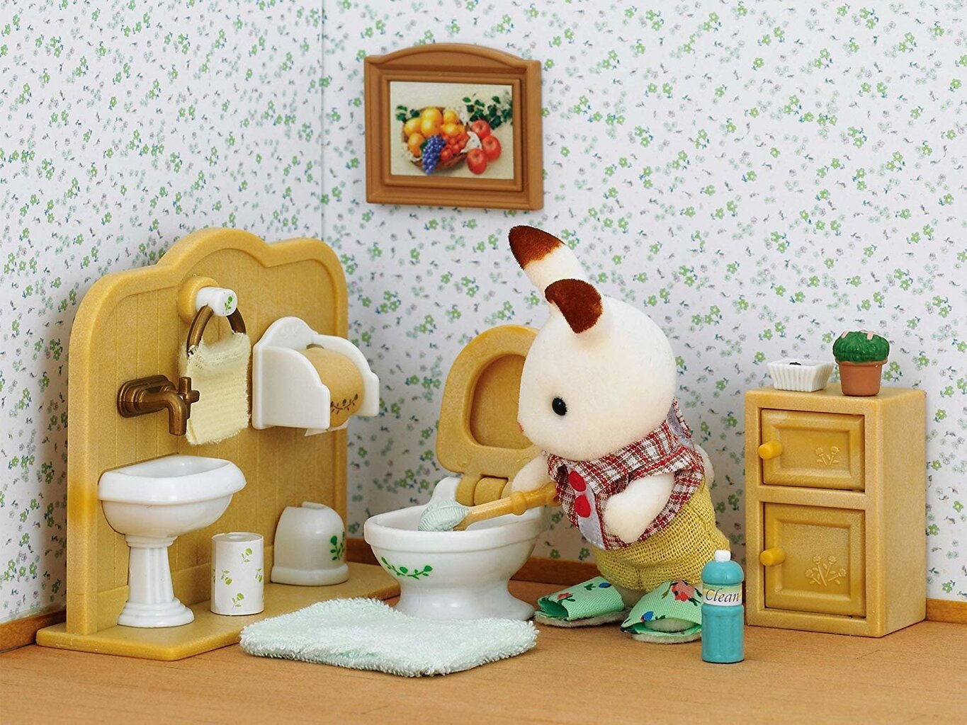 Mängujänes ja vannitoa mööbel, Sylvanian Families hind ja info | Tüdrukute mänguasjad | kaup24.ee