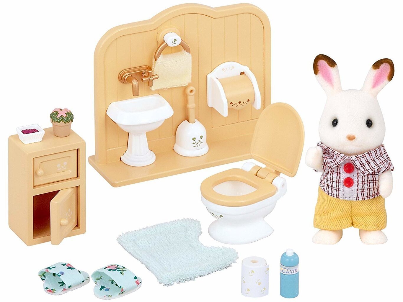 Mängujänes ja vannitoa mööbel, Sylvanian Families цена и информация | Tüdrukute mänguasjad | kaup24.ee