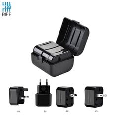 Riff Travel Power Socket 3in1 Multi adapter UK 3-pin - Euro 2pin - USA (USA) - Aasia + kandekott цена и информация | Адаптеры и USB-hub | kaup24.ee