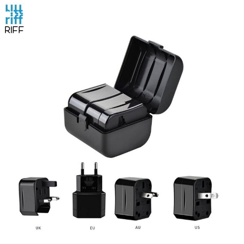 Riff Travel Power Socket 3in1 Multi adapter UK 3-pin - Euro 2pin - USA (USA) - Aasia + kandekott цена и информация | USB jagajad, adapterid | kaup24.ee