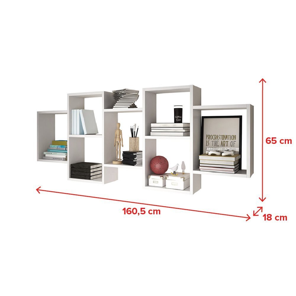Seinariiul Kassi, valge цена и информация | Riiulid | kaup24.ee