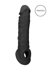 Рукав для пениса Realrock Skin 20 см, черный цвет цена и информация | Эрекционные кольца, насадки на пенис | kaup24.ee
