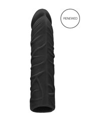 Рукав для пениса Realrock 17см, черный цвет цена и информация | Эрекционные кольца, насадки на пенис | kaup24.ee
