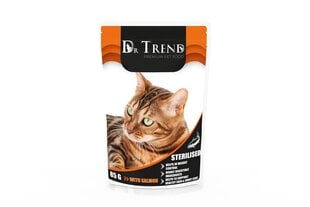 Dr. Trend premium. Кусочки лосося в соусе для кошек после стерилизации, 12 х 85 г цена и информация | Кошачьи консервы | kaup24.ee