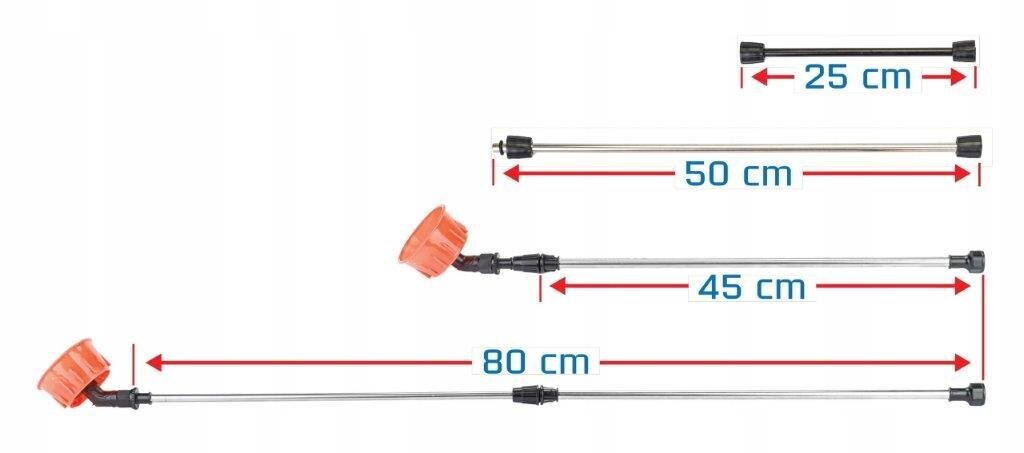 Akupihusti koos tarvikutega 16L Powermat цена и информация | Kastekannud, voolikud, niisutus | kaup24.ee