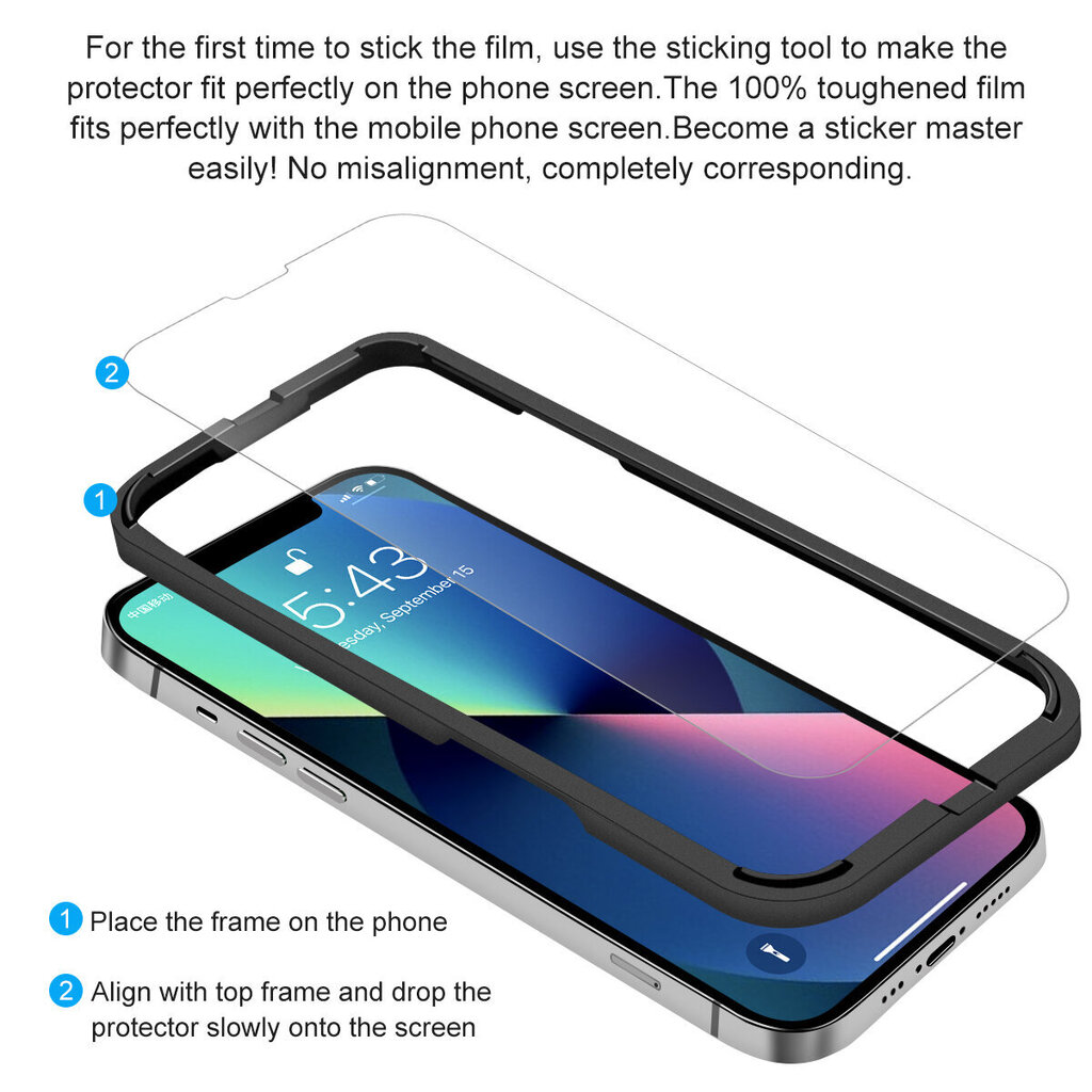 Kaitseklaas Apple iPhone 13 Pro Max, 3 tk. цена и информация | Ekraani kaitsekiled | kaup24.ee