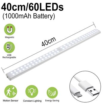 Juhtmeta 60 LED-valgusti liikumisanduriga, 2.8 W, LIVMAN hind ja info | Süvistatavad ja LED valgustid | kaup24.ee