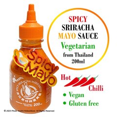 Vürtsikas Sriracha kuum kaste majoneesiga, Vegetarian Spicy Sriracha Hot Mayo Sayce, Flying Goose Brand, 200 ml hind ja info | Kastmed | kaup24.ee