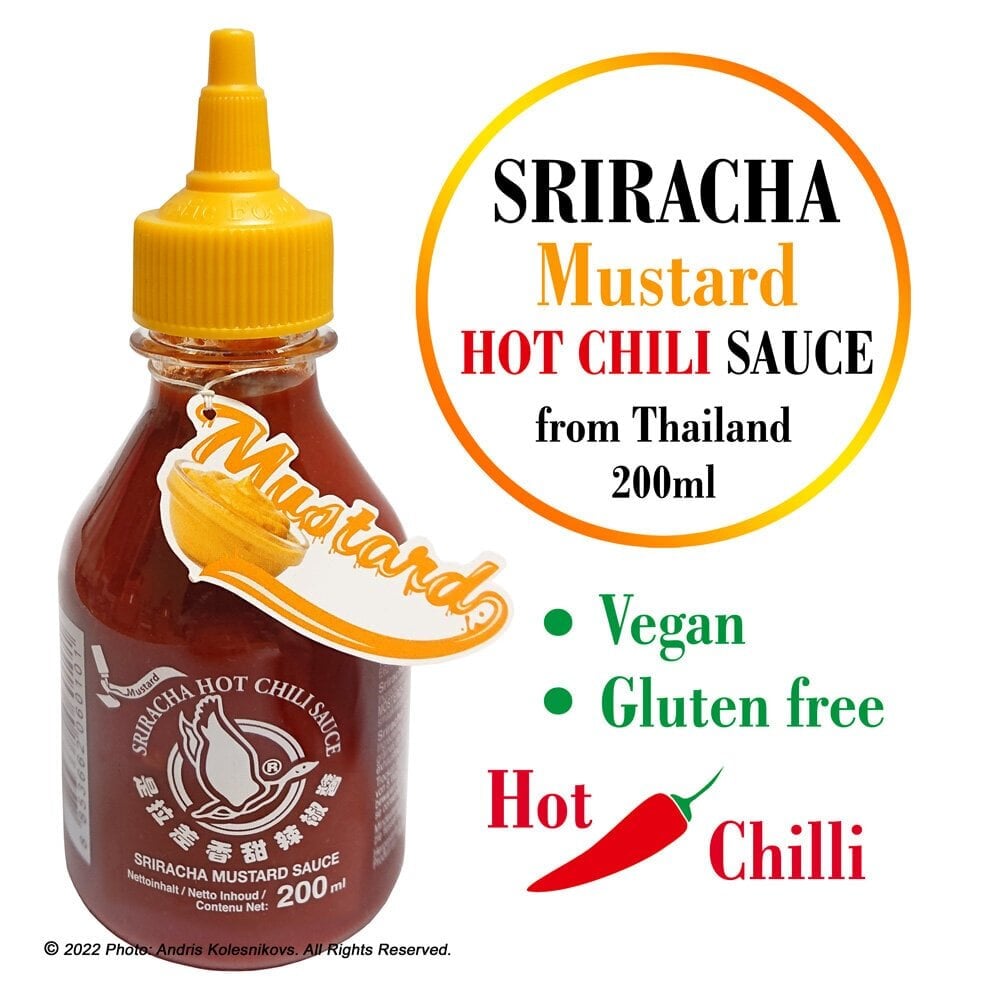 Sriracha kuum tšillikaste sinepiga, Sriracha Hot Chilli sauce with Mustard, Flying Goose Brand, 200 ml hind ja info | Kastmed | kaup24.ee