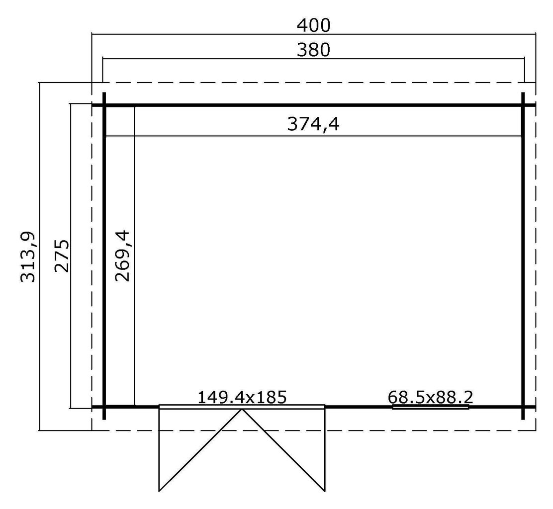 Aiamaja Mira275 10,1 m² hind ja info | Kuurid ja aiamajad | kaup24.ee