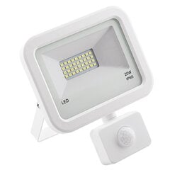 LED prozektor liikumisanduriga valge 20W hind ja info | Süvistatavad ja LED valgustid | kaup24.ee