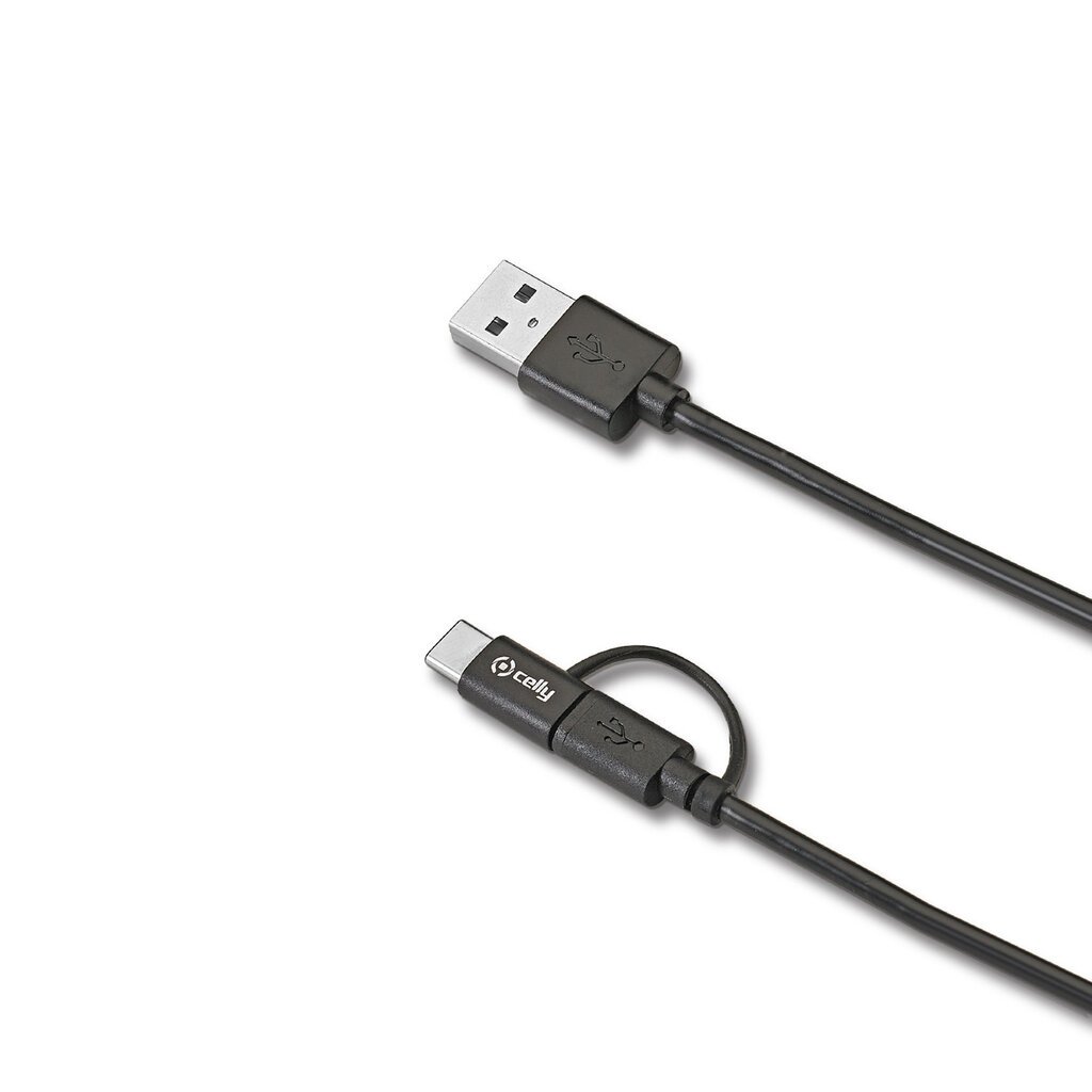 CELLY USB CABLE MICRO TYPE C ADAPTER цена и информация | Mobiiltelefonide kaablid | kaup24.ee