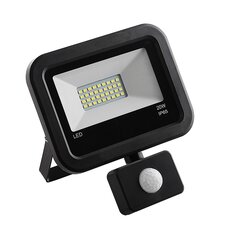 LED prozektor liikumisanduriga must 20W hind ja info | Süvistatavad ja LED valgustid | kaup24.ee