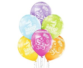 Trükipildiga õhupallid 12"/ 30cm 6 tk "Happy Birthday Boy" 1521 hind ja info | Õhupallid | kaup24.ee